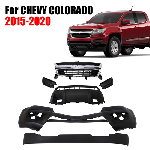 Fit For 15-20 Chevy Colorado Front Bumper Cover Grille Assembly kit w/o Foglight