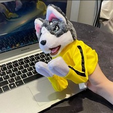 Battle Husky Vocal Hand Puppet with Sound Interactive Toy Boxing Dog Doll