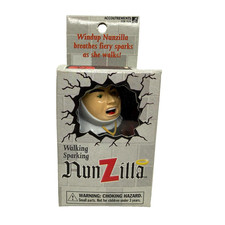Nunzilla Wind Up Walking Sparking Nun Toy With Box 1997 Vintage