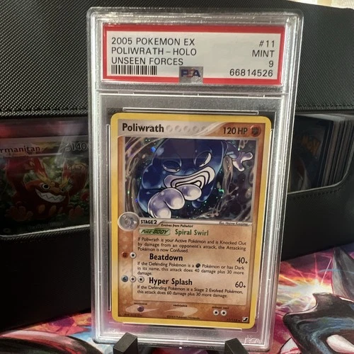 Pokemon TCG 2005 EX Unseen Forces Poliwrath 11/115 Holo PSA 9 English