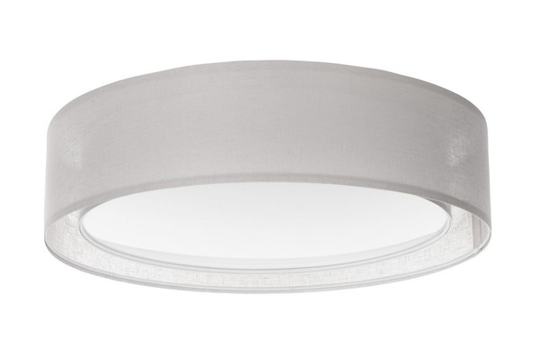 Deckenlampe Stoff Schirm Rund Beige Wohnzimmer E27 Ø60 Cm Deckenleuchte Flur-image