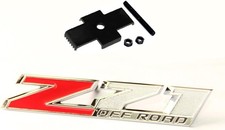 1x Matt Black Red Grille Z71 Emblem Badge Compatible with Silverado 1500 2500Hd