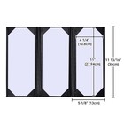 WeChef 5 Pack Leather Menu Covers 4.25x11" Trifold 3 View Angle Corner Wine List — photo 5