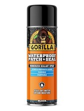 Gorilla Waterproof Patch  Seal Rubberized Sealant Spray, Black, 16 1 - Pack