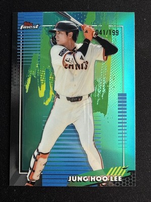 Jung Hoo Lee 2026 Topps Finest Aqua Refractor /199 Giants #65