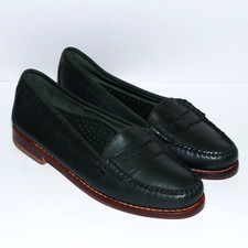 GH Bass Ziggy II Weejuns Green Women's Leather Penny Loafers Size 6 M