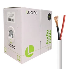 500ft Speaker Wire 16AWG 2 Conductor 16/2 CL3 In-Wall Audio Bare Copper Cable