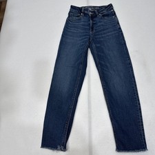 American Eagle Mom Jean Stretch High Rise Medium Wash 00 Short