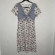 Vintage Rampage Dress Juniors XL Y2K Ditsy Floral MIDI Cottagecore Boho