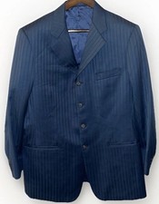 Gianni Versace Tessuti Blazer Blue Pinstripe Made for NFL Star Henry Ellard 46