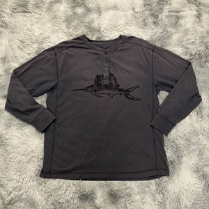 Reel Legends Sailfish Henley Long Sleeve Shirt L Performance Cotton - C32