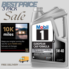 [3 PACK] Mobil 1 FS European Car Formula Full Synthetic Motor Oil 5W-40, 5 Quart 57.81 per gallon