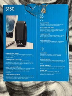 Logitech S150 2.0 Channel Portable Speaker - Black for sale online