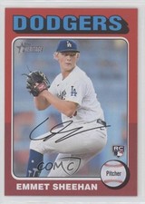 2024 Heritage Rookies Red Border Emmet Sheehan (White Above Card Number) my8