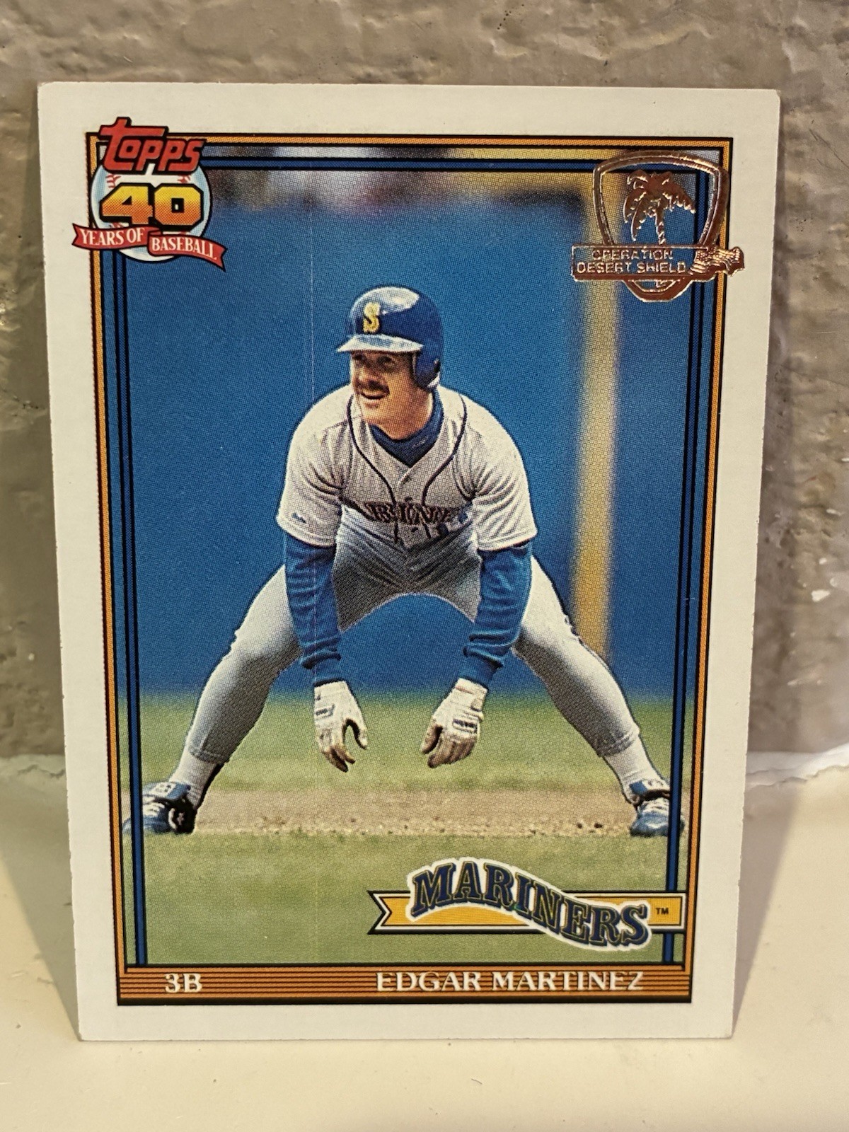 1991 Topps Operation Desert Shield #607 Edgar Martinez Seattle Mariners NRMT F