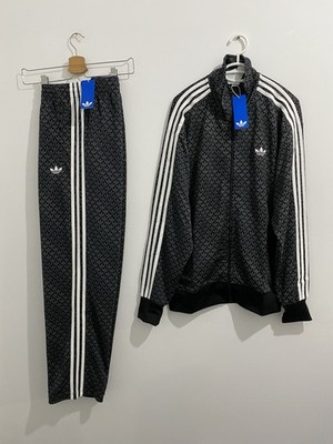 Adidas Originals Classics Firebird Loose Monogram Tracksuit Black Size 2XL