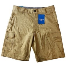 Columbia Brentyn Trail Cargo Shorts Mens 30 10 Inch Inseam Tan Brown