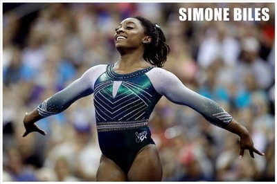 366115 Simone Biles US Women's Gymnastics Champion Art Wall Print Poster
