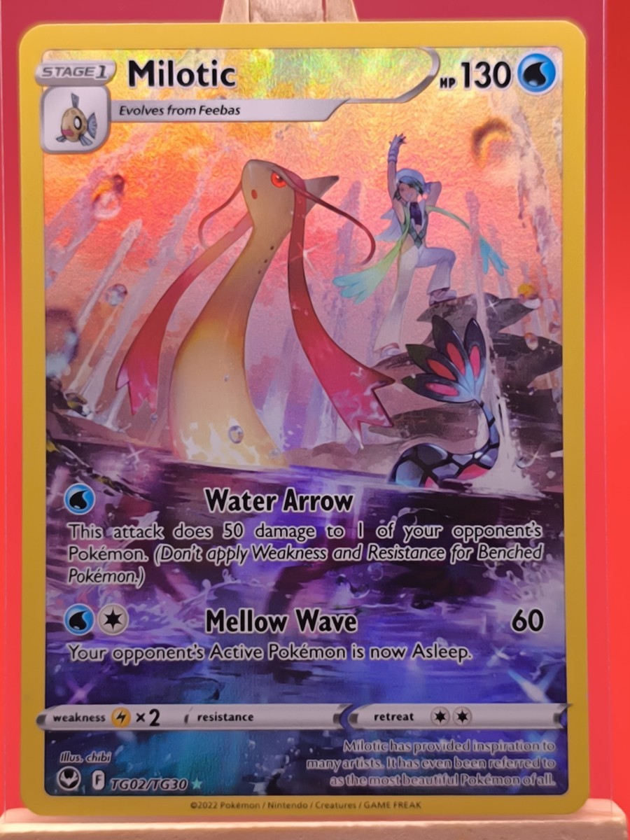 mega milotic pokemon card Milotic TG02/TG30 Silver Tempest Trainer Gallery Ultra Rare Pokemon Card *  New *