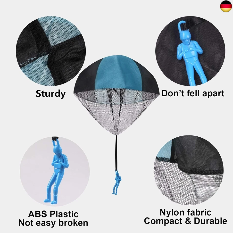 Fallschirm Spielzeug Kinder, Fallschirmspringer Hand werfen Fallschirm Outdoor - Bild 3 von 4