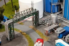Faller 130487 HO Scale Tank Farm Piping & Filling Plant Kit