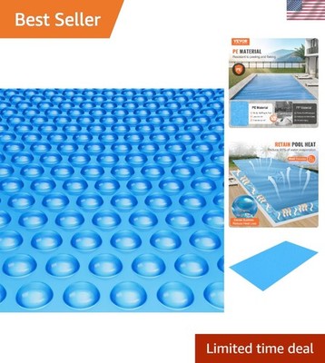 Durable Blue 16 Mil Solar Pool Cover - Extends Swimming Season Effortlessly