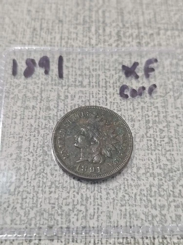 1891 Indian Head Penny Cent XF Corr