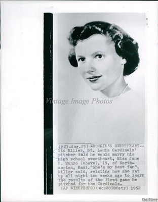 1952 Northampton Massachusetts Stu Miller Jane Munro Historic Vintage Photo 7x9