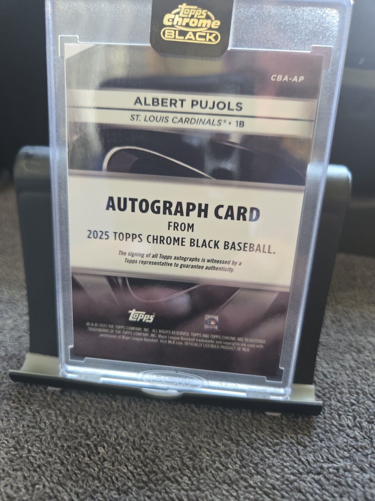 2025 Topps Chrome Black Albert Pujols Gold Refractor Auto /50 DIRECT From Topps view 8