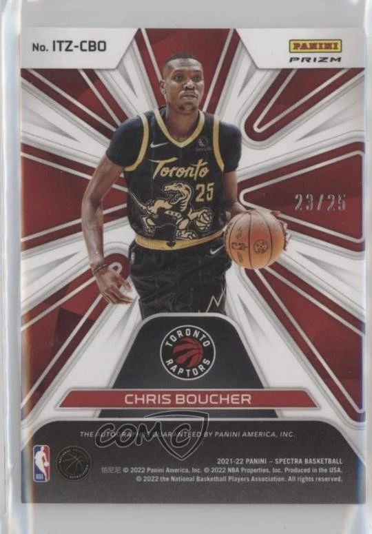 2021-22 Panini Spectra In the Zone Meta Prizm /25 Chris Boucher #ITZ-CBO Auto - Image 2 of 2