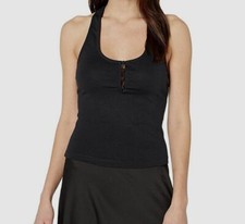  159 Free People Intimately Women's Black Sleeveless Casual Cami Tank Top Size M