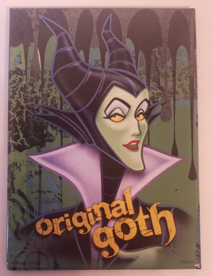 Disney Maléfica Imán Refrigerador Villanos 'Original Goth' 3.5" x 2.5" Foto 2 de 3