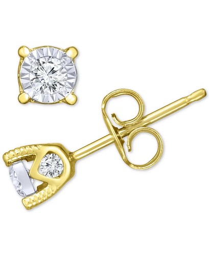 TRUMIRACLE Diamant Ohrstecker 3/8 ct. t.w. in 14k weiß gelb - Bild 3 von 8