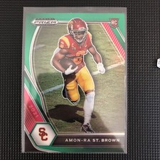 2021 Prizm Draft Picks Prizms Green Amon-Ra St. Brown RC #133 Rookie Card