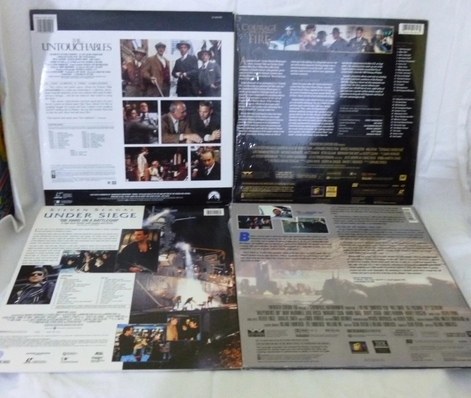 Лот из 4 лазерных дисков ~ Courage Under Fire/Under Siege/Untouchables/Independence Day - Изображение 2 из 2