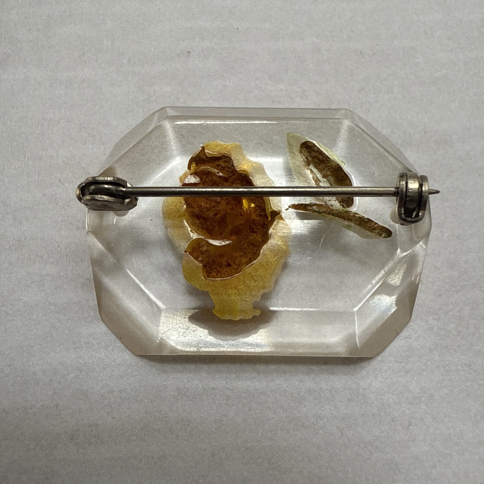 Vintage Mid Century Clear Rectangular LUCITE Pin … - image 3