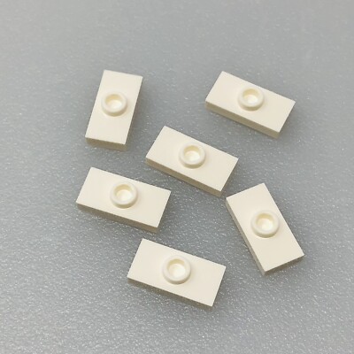 15573 LEGO Plate Mod 1x2 Stud Inside Stud Holder Groove Jumper WHITE (6)