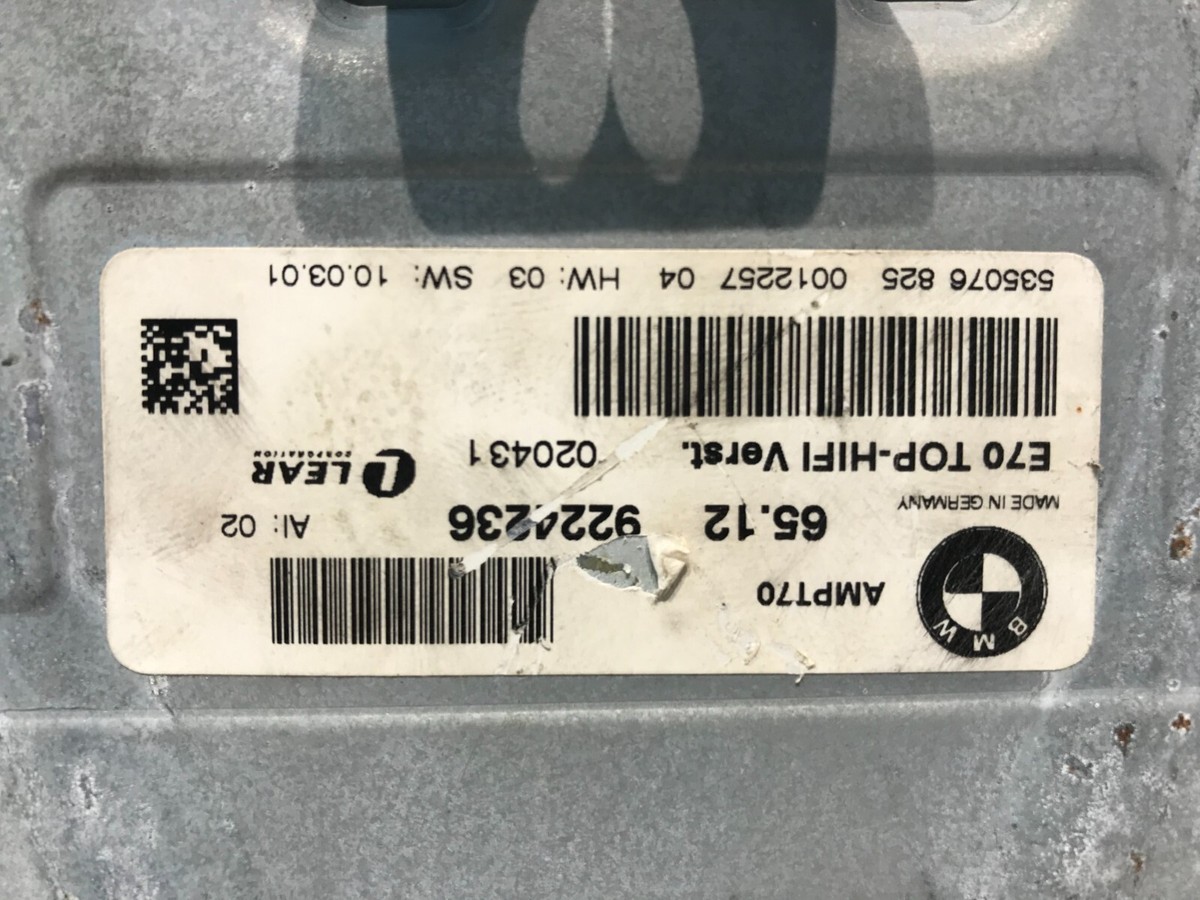 07-15 BMW E70 E71 E89 X5 X6 Z4 TOP-HIFI AMPLIFIER AMP OEM 65.12  