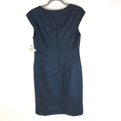 connected apparel navy blue dress Connected Apparel Navy Cowl Neck Sheath Dress