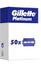 50 Gillette Platinum DE double edge safety razor shaving blades Made In Russia