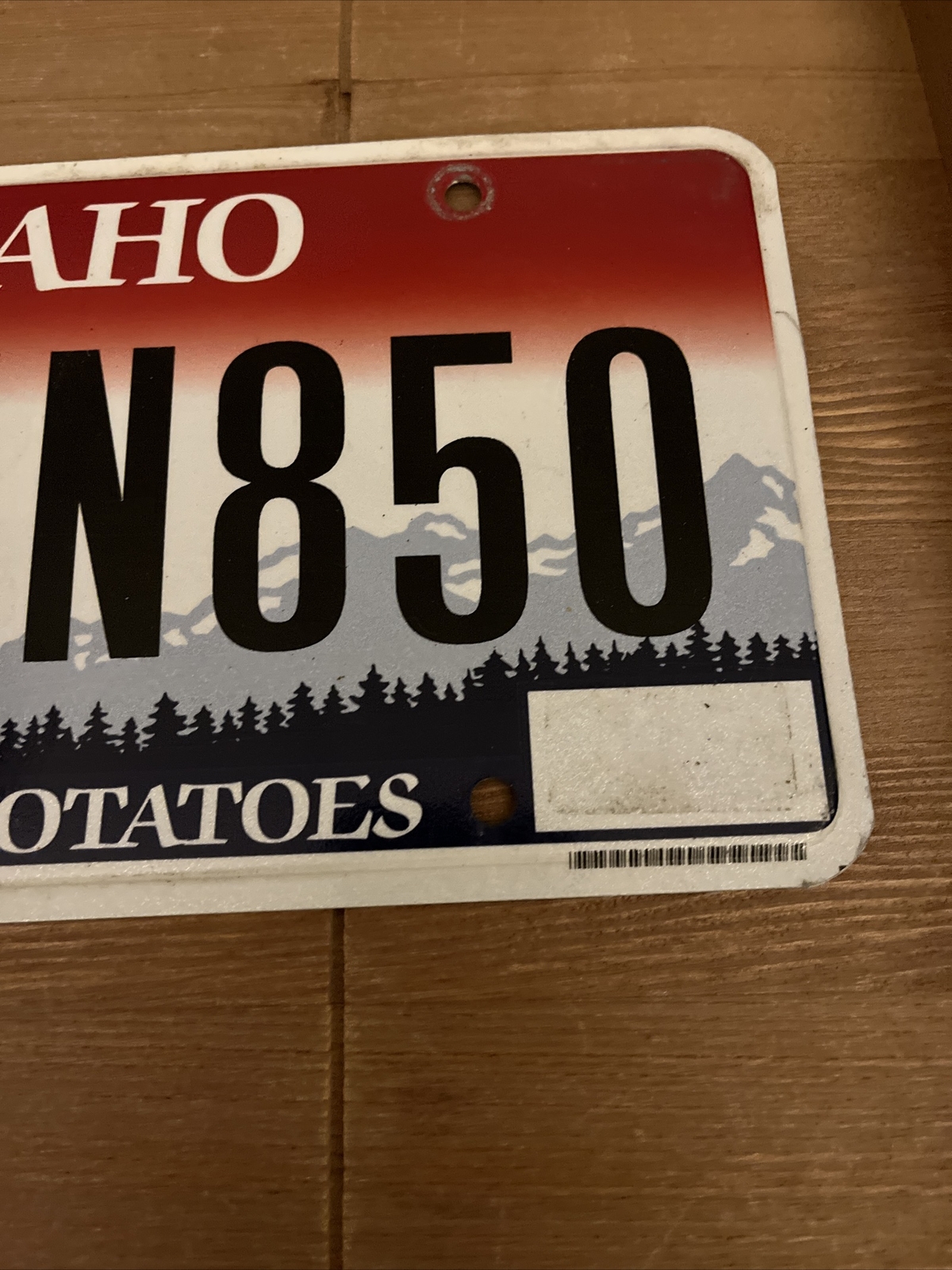 Idaho LICENSE PLATE. Famous Potatoes 🥔 Tag Booneville Idaho Falls =8B
