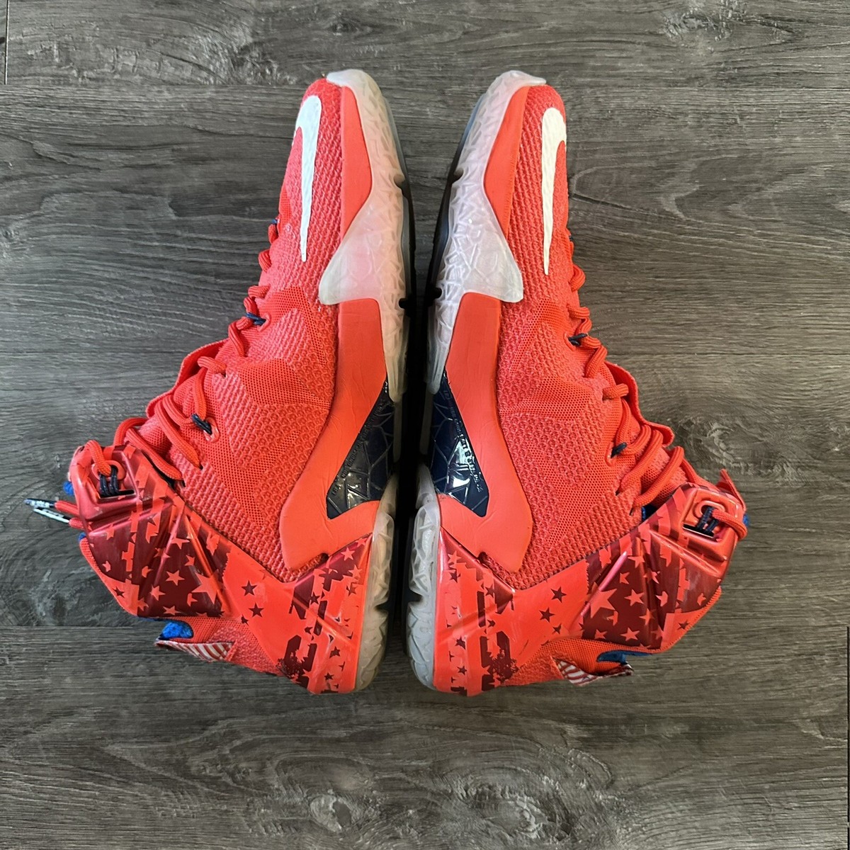 RARE Nike LeBron 12 XII USA Independence Day Red Mens Shoes  display picture 1