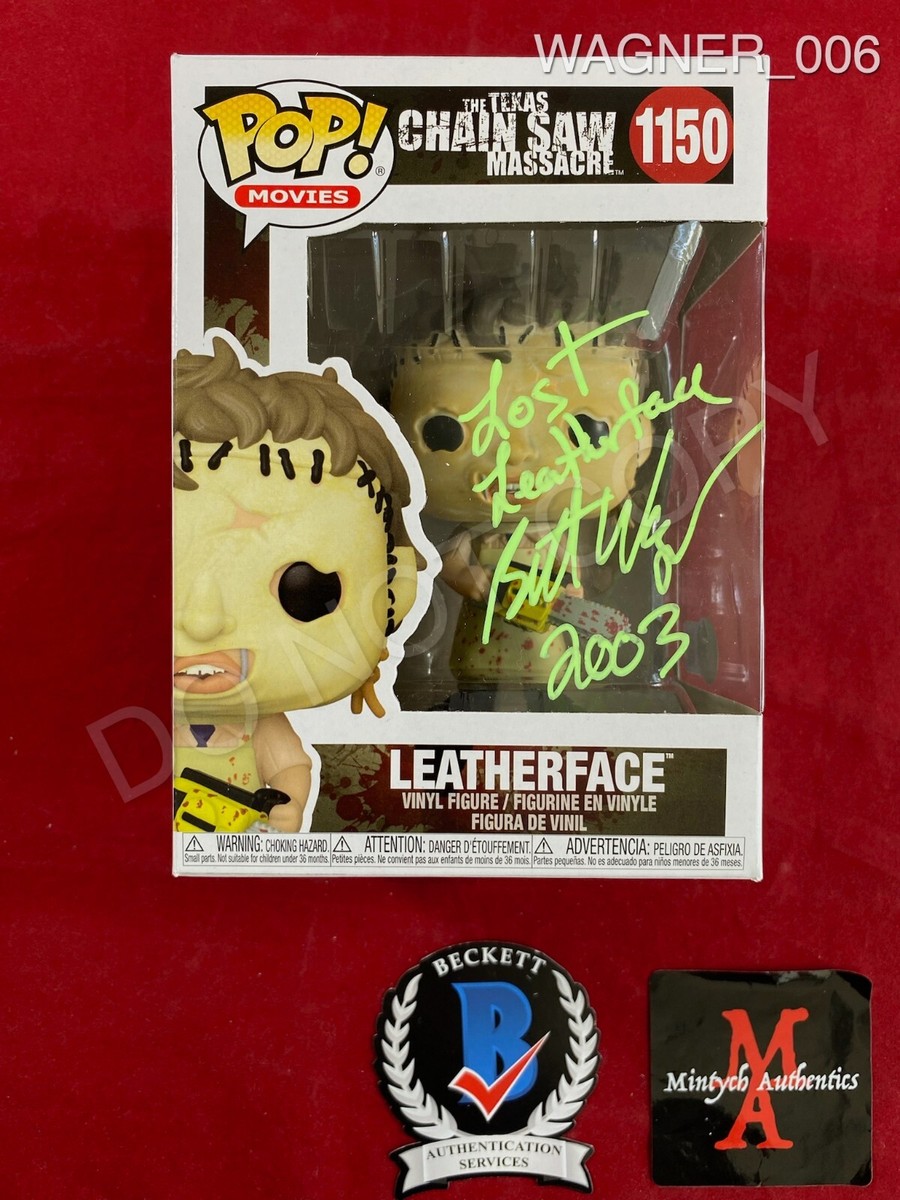 Brett Wagner signed Leatherface Funko Pop #1150 Texas Chainsaw