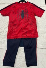 SpiderMan BOYS Marvel 3 Piece JOGGER/SHIRT/SHORT Set RED/BLUE 4T NWT