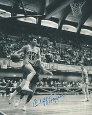 CLIFF HAGAN ST. LOUIS HAWKS SIGNED AUTHENTIC 8x10 PHOTO w/COA NBA HOF LEGEND