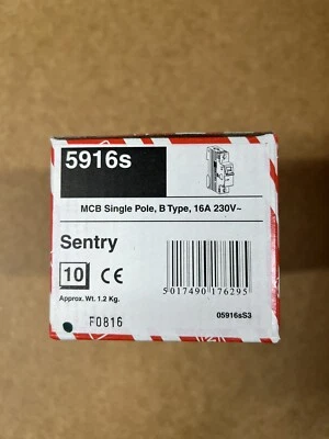 MK Sentry 5916s, B16, 16A, SP, single pole circuit breaker