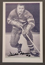 Dickie Moore Auto Signed 4 x 6 Montreal Canadiens Photo 6x Stanley Cup Winner