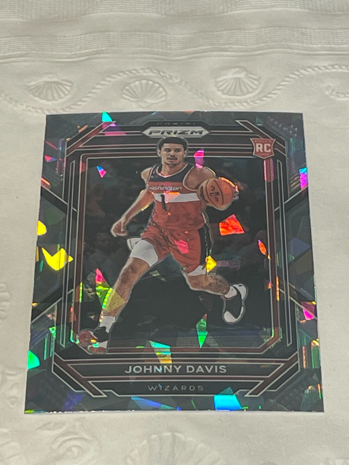 2022-23 Panini Prizm Johnny Davis Cracked Ice Prizm #231 (RC,SP)