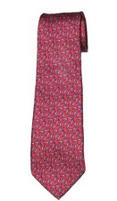 Vineyard Vines Silk Necktie Tie Fish Pattern Red Blue White Men's Long