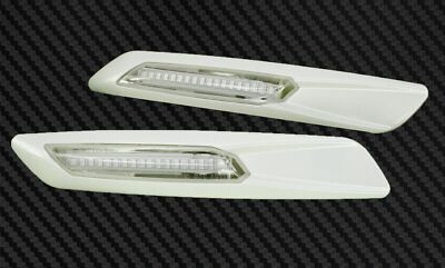 2x LED Side Indicators Mother of Pearl White for BMW 5 Series E60 | E61 | F10 | F11